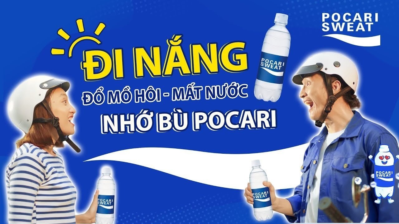 HOT FROM SUNLIGH - SWEAT - DEHYDRATE??? REHYDRATE WITH POCARI